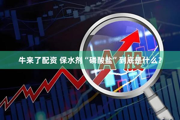 牛来了配资 保水剂“磷酸盐”到底是什么？